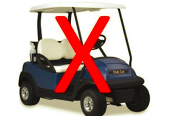 Golfbilsförbud!
