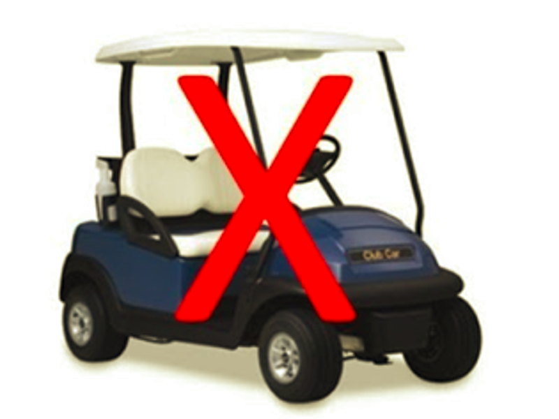 Golfbilsförbud!