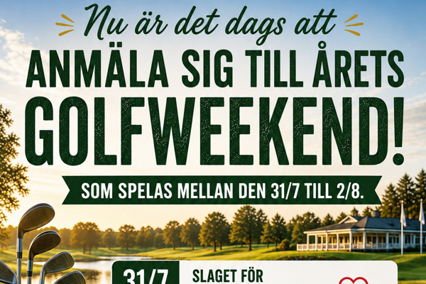 Välkomna till årets Golfweekend