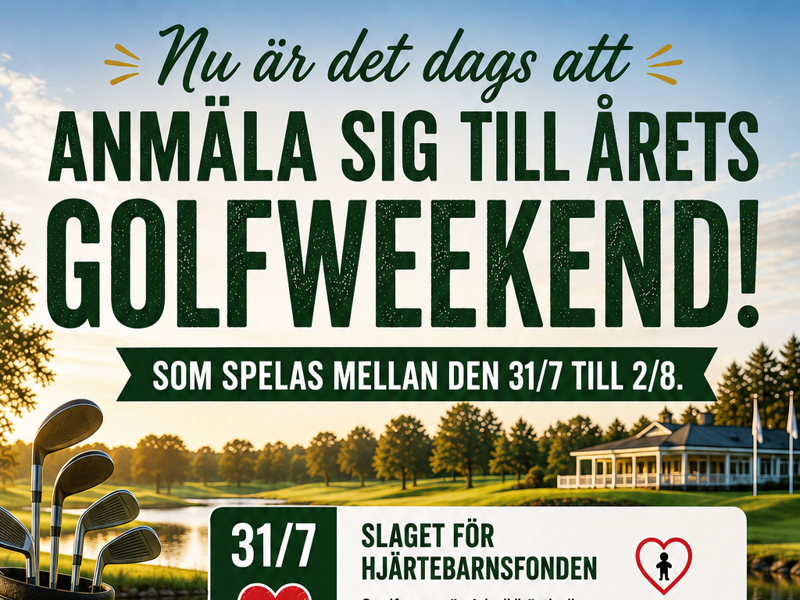 Välkomna till årets Golfweekend